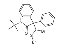 3-bromo-3-bromothio-N-t-butyl-2,2-diphenylpropionamide结构式