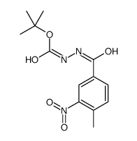 2-Methyl-2-propanyl 2-(4-methyl-3-nitrobenzoyl)hydrazinecarboxyla te Structure
