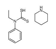 ethyl(phenyl)carbamodithioic acid,piperidine结构式