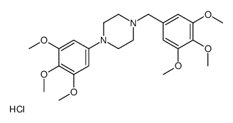 1-(3,4,5-trimethoxyphenyl)-4-[(3,4,5-trimethoxyphenyl)methyl]piperazine,hydrochloride Structure