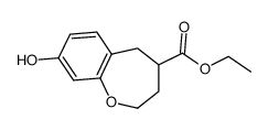 ethyl 8-hydroxy-2,3,4,5-tetrahydrobenzo[b]oxepine-4-carboxylate结构式