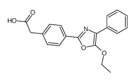 2-[4-(5-ethoxy-4-phenyl-1,3-oxazol-2-yl)phenyl]acetic acid structure