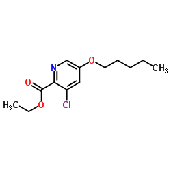 Ethyl 3-chloro-5-(pentyloxy)-2-pyridinecarboxylate结构式