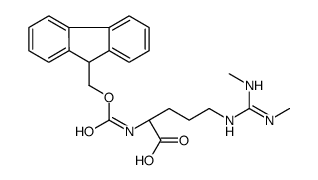 N5-[双(甲基氨基)亚甲基]-N2-[(9H-芴-9-基甲氧基)羰基]-L-鸟氨酸结构式
