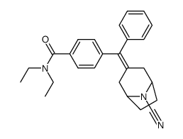 4-[(8-cyano-8-aza-bicyclo[3.2.1]oct-3-ylidene)-phenyl-methyl]-N,N-diethylbenzamide Structure