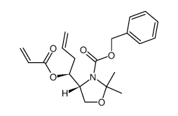 (4R)-4-[(1'S)-1-acryloyloxy-but-3-enyl]-3-N-benzyloxycarbonyl-2,2-dimethyl-1,3-oxazolidine结构式