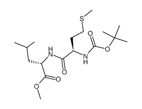 N-(tert-butoxycarbonyl)-D-methionyl-L-leucine methyl ester结构式