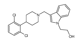 2-[3-[[4-(2,6-dichlorophenyl)piperidin-1-yl]methyl]indol-1-yl]ethanol Structure