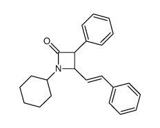 1-cyclohexyl-3-phenyl-4-(2-phenylethenyl)azetidin-2-one结构式