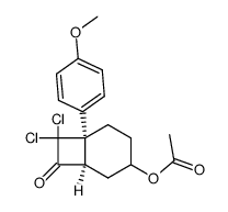 (1R,6S)-7,7-dichloro-6-(4-methoxyphenyl)-8-oxobicyclo[4.2.0]octan-3-yl acetate结构式