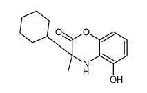 3-cyclohexyl-5-hydroxy-3-methyl-4H-1,4-benzoxazin-2-one结构式