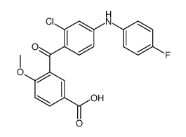 3-[2-chloro-4-(4-fluoroanilino)benzoyl]-4-methoxybenzoic acid Structure