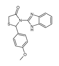 3-(1H-benzimidazol-2-yl)-2-(4-methoxyphenyl)-1,3-thiazolidin-4-one结构式