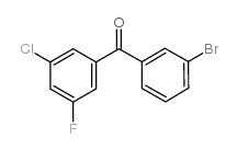 3-BROMO-3'-CHLORO-5'-FLUOROBENZOPHENONE结构式