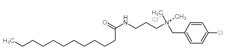 (p-chlorobenzyl)dimethyl[3-[(1-oxododecyl)amino]propyl]ammonium chloride结构式