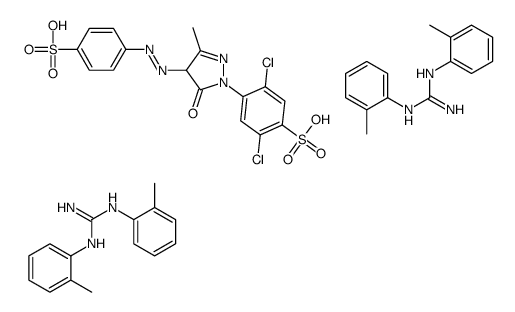 2,5-dichloro-4-[4,5-dihydro-3-methyl-5-oxo-4-[(4-sulphophenyl)azo]-1H-pyrazol-1-yl]benzenesulphonic acid, compound with N,N'-di-o-tolylguanidine (1:2) structure