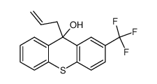 2-trifluoromethyl-9-allyl-9-thioxanthenol结构式