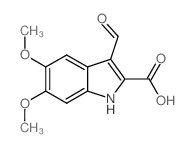 3-Formyl-5,6-dimethoxy-1H-indole-2-carboxylic acid结构式