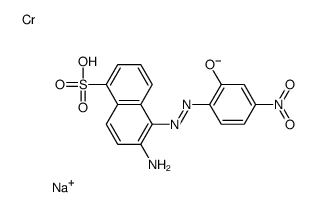 sodium [6-amino-5-[(2-hydroxy-4-nitrophenyl)azo]naphthalene-1-sulphonato(3-)]chromate(1-)结构式