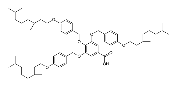 3,4,5-tris[[4-[(3S)-3,7-dimethyloctoxy]phenyl]methoxy]benzoic acid Structure