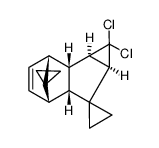 4,4-dichlorodispiro(cyclopropane-6,1'-tetracyclo(6.2.1.02,7.03,5)undec-9-ene-11,1''-cyclopropane)结构式