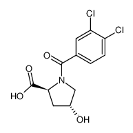 N-(3,4-dichlorobenzoyl)-4-hydroxy-L-proline Structure
