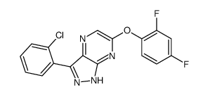 3-(2-chlorophenyl)-6-(2,4-difluorophenoxy)-2H-pyrazolo[3,4-b]pyrazine Structure