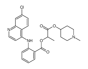 [1-(1-methylpiperidin-4-yl)oxy-1-oxopropan-2-yl] 2-[(7-chloroquinolin-4-yl)amino]benzoate结构式