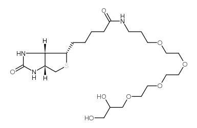 3-((n-biotinyl-3-aminopropoxy(ethoxy)ethoxy)ethoxy)-propane-1,2-diol Structure