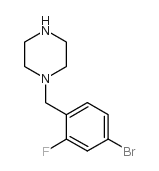 1-(4-溴-2-氟苄基)哌嗪结构式