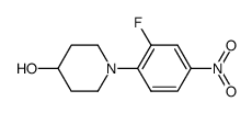 1-(2-fluoro-4-nitrophenyl)piperidin-4-o结构式