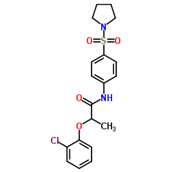 2-(2-Chlorophenoxy)-N-[4-(1-pyrrolidinylsulfonyl)phenyl]propanamide结构式