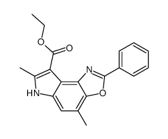 6H-8-carbethoxy-4,7-dimethyl-2-phenyloxazolo<4,5-e>indole Structure