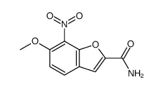 6-methoxy-7-nitro-1-benzofuran-2-carboxamide结构式
