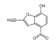 7-hydroxy-4-nitro-1-benzofuran-2-carbonitrile结构式