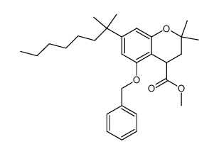 methyl 5-benzyloxy-2,2-dimethyl-7-(1,1-dimethylheptyl)-3,4-dihydro-2H-benzopyran-4-carboxylate Structure