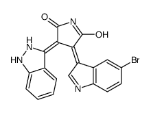 3-(5-bromoindol-3-ylidene)-4-(1,2-dihydroindazol-3-ylidene)pyrrolidine-2,5-dione结构式