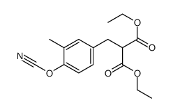 diethyl 2-[(4-cyanato-3-methylphenyl)methyl]propanedioate结构式