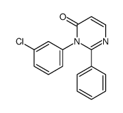 3-(3-chlorophenyl)-2-phenylpyrimidin-4-one结构式