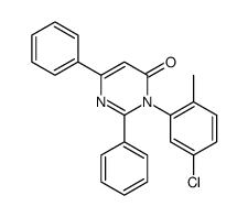 3-(5-chloro-2-methylphenyl)-2,6-diphenylpyrimidin-4-one结构式