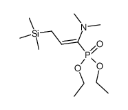 (E)-1-(Diethoxyphosphoryl)-N,N-dimethyl-3-(trimethylsilyl)-1-propen-1-amin Structure