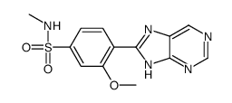 3-methoxy-N-methyl-4-(7H-purin-8-yl)benzenesulfonamide结构式