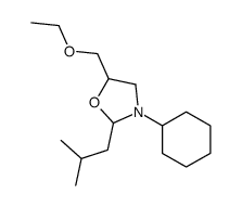 3-cyclohexyl-5-(ethoxymethyl)-2-(2-methylpropyl)-1,3-oxazolidine Structure