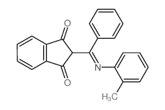 2-[N-(2-methylphenyl)-C-phenyl-carbonimidoyl]indene-1,3-dione Structure