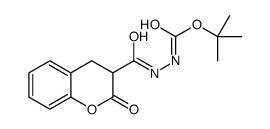 tert-butyl N-[(2-oxo-3,4-dihydrochromene-3-carbonyl)amino]carbamate Structure