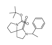 2-Methyl-2-propanyl (5S)-6-oxo-7-[(1R)-1-phenylethyl]-1,7-diazasp iro[4.4]nonane-1-carboxylate结构式