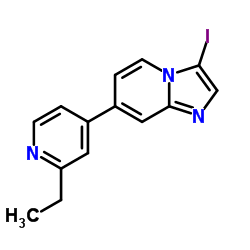 7-(2-Ethyl-4-pyridinyl)-3-iodoimidazo[1,2-a]pyridine结构式