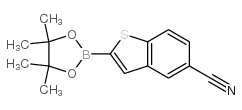 2-(4,4,5,5-tetramethyl-1,3,2-dioxaborolan-2-yl)-1-benzothiophene-5-carbonitrile Structure
