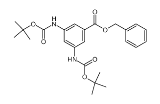 benzyl 3,5-di-(tert-butyloxycarbonylamino)benzoate结构式