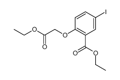 5-Jod-2-ethoxycarbonylmethoxy-benzoesaeure-ethylester结构式